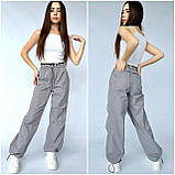 Карго-парашюти сірі штани для дівчинки (158,164,Sр), фото 2