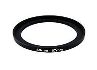 Повышающее степ кольцо 58-67мм для Canon, Nikon PZZ