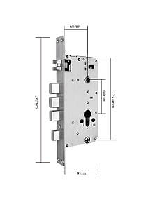 Врізна частина механічного замка Seven Lock  з автозакриттям 6068ac