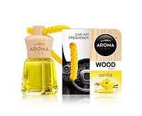 Автомобільний ароматизатор Aroma Car Wood Mini - Vanilla 4 мл