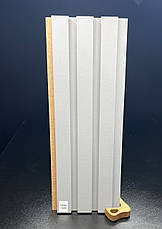 Стінова панель МДФ рейкова. Колір: "Світло-сірий". Розміри 1 шт: 280х11.7 см, фото 3