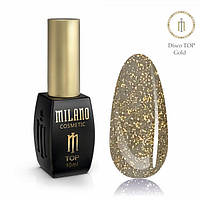 Подарунковий набір для манікюру, Disco топ Silver та Gold Milano USA, Ultrabond 10ml, глянсове фінішне покриття