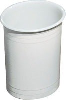 Кошик для сміття відкритий пластик білий, 6 л. A56501