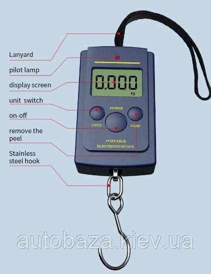 Весы электронные кантер безмен ручные весы до 50 кг, Цифровые кантерные весы, весы-кантер, весы товарные - фото 6 - id-p2073646588