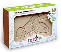 Пазл деревянный в рамке Пчела Wooden puzzle, для детей от 2 лет, Пакунок малюка