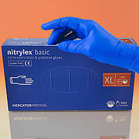 Перчатки нитриловые медицинские Nitrylex Basic XL 100шт