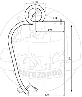 Стойка двухспиральная 35х35, h=630, высокая (пр-во Италия)