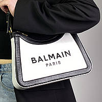 Balmain B-Army Canvas Leather Shoulder