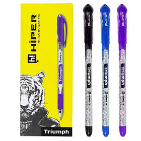 Ручка масляна фіолетова 0,7мм Hiper Triumph HО-195  //10 шт/уп