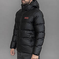 Куртка Hugo Boss чоловіча зимова брендова куртка з капюшоном, чорна якісна куртка Босс преміум, фото 4