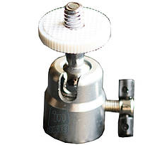 Адаптер-перехідник з кріпильним гвинтом 1/4" і отвором 1/4" на шарнірній основі, silver, фото 5