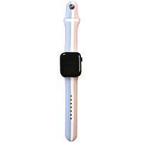 Силиконовый ремешок для Apple watch 42mm 44mm разноцветный / ремешки на Эпл вотч 42мм 44мм силикон Сиреневый /