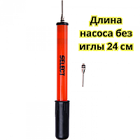 Насос для м'яча Select Ball Pump - Mini помаранчевий Уні NS Насос ручний для м'ячів + 2 голки для накачування