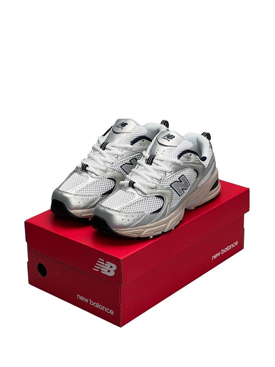 Чоловічі кросівки New Balance 530 Silver Beige Men’s Premium (Білі) Взуття Нью Беланс 530 шкіряні сітка демісезон