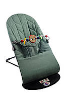 Дитячий шезлонг-гойдалка BABY Balance Soft A1 з дугою з іграшками бірюзовий колосок/бавовна (BBT-17-00), фото 11