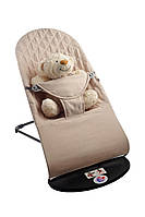 Дитячий шезлонг-гойдалка BABY Balance Soft від SBT Group бежевий в клітинку/бавовна (BBS-12-00), фото 10