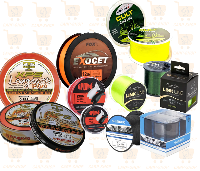 Леска, шнуры и шок лидеры заказать недорого в интернет-магазине Carp-Shop