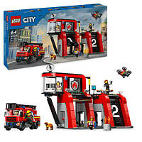 Конструктор Лего Сіті Пожежна частина з пожежною машиною Lego City 60414