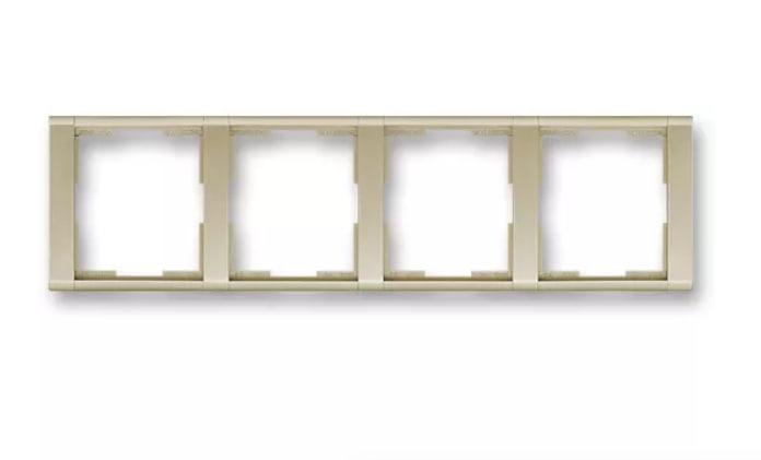 Рамка 4 посту ABB Time Element горизонтальна Шампань (3901F-A00140 33)