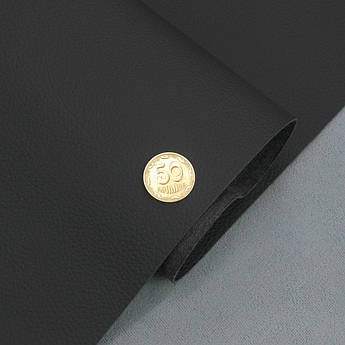 Автомобільний шкірзам чорний 2066-MT, на тканинній основі, шир. 160см