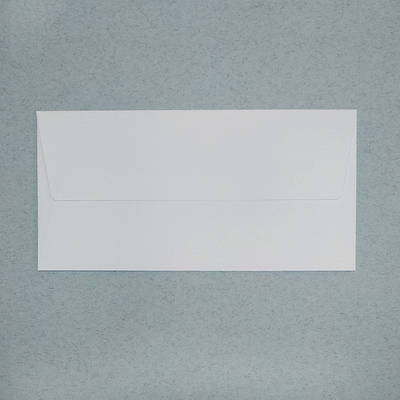 Конверт 220x110 мм, колір білий, КОМПЛЕКТ 10 шт.