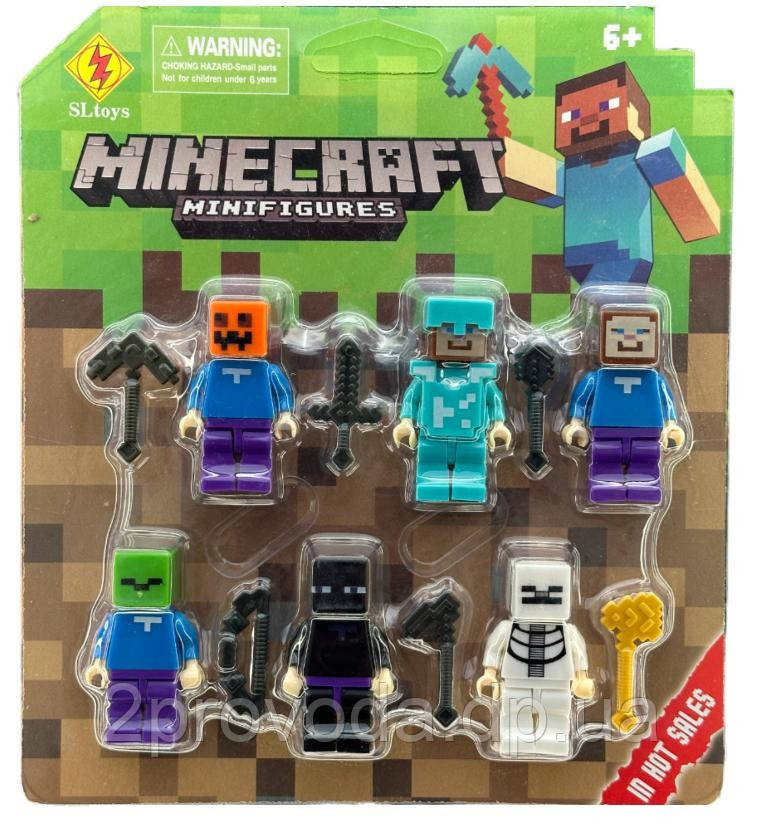 Набір фігурок Майнкрафт Minecraft Figures 6 шт