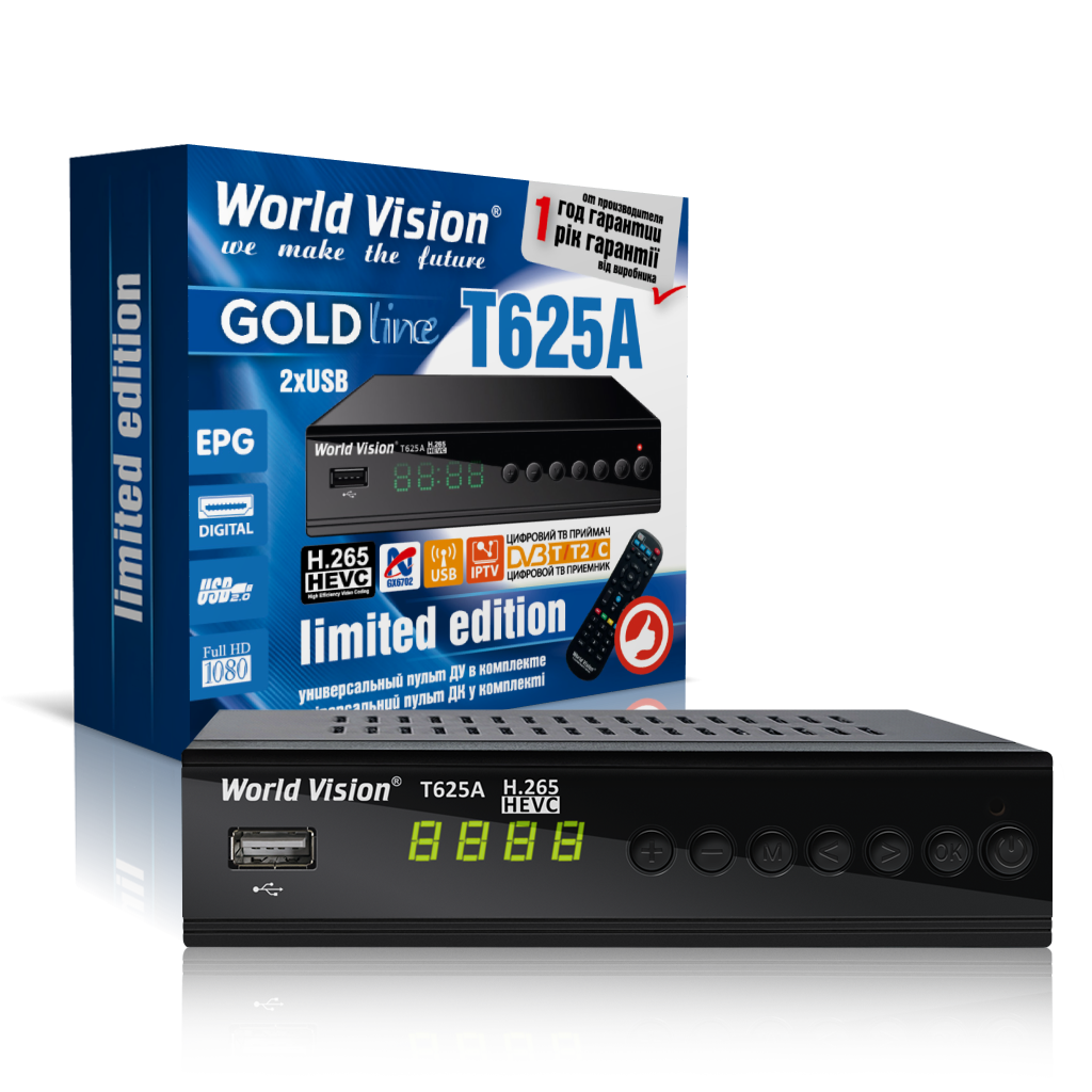 Цифровий ефірний ресивер T2 World Vision T625A