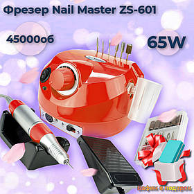 Фрезер для манікюру та педикюру Nail Master ZS 601 65 W манікюрна машинка 45000 об., апарат для манікюру ORI GINAL фрейзер фреза +