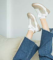 Молодёжные стильные женские кроссовки из натуральной замши кожи. Комфортные качественные демисезонные кеды