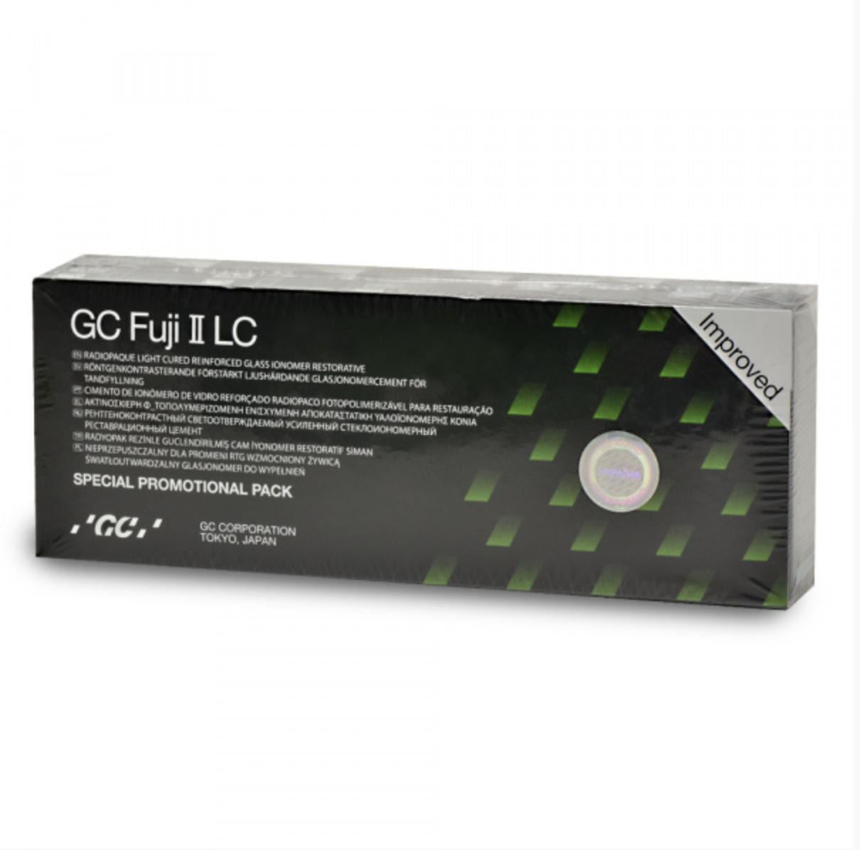 FUJI II LC Improved (А2, А3, В) 3х15 г, 2х6.8 мл / ФУДЖІ 2 ЛС / НАБІР склоіномерний цемент GC, фото 1