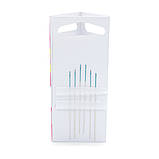 Голки бісерні з кольоровим вушком №11 6 шт, фото 2