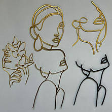 Топер Контур обличчя дівчини, жіночий силует