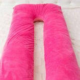 Подушка для вагітних і годування U-подібна maxi "Плюш" 160*70 см Лежбока Україна, фото 4