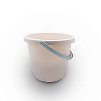 Відро Санрей 12л (лмл1012/св. беж.), Пластик, світлий бежевий, Ламела, Арт.48905