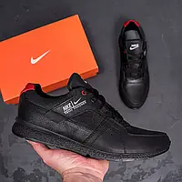 Мужские кроссовки Nike Tech Trainer черные, кожаные найк, демисезонные весна / осень ЧИТАЙТЕ ОПИСАНИЕ