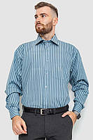 Рубашка в полоску с длинным рукавом AG-0002179 -уценка, цвет Серый