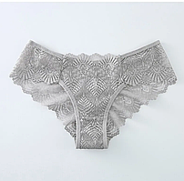Жіночі трусики з мережива М, Сірий