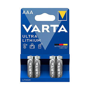 Батарейки AAA (FR03) Varta Ultra Lithium (4шт.)