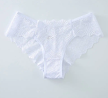 Жіночі трусики з мережива S, Білий