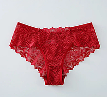Жіночі трусики з мережива М, Червоний