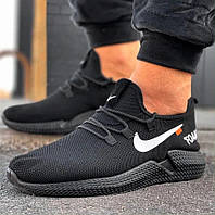 Кроссовки Nike черные тканевые на лето, легкие тряпичные кроссовки (размер 40)