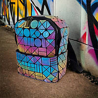 Рюкзак bao bao геометрический голографический радужный, Bao Bao, Яркий рюкзак хамелеон Треугольник №3