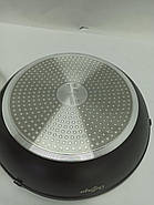 Сковорода Cheffinger CF-FP28 зі скляною кришкою та діаметром 28см індукційна, фото 7