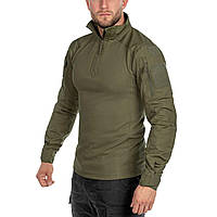 Рубашка боевая Helikon-Tex MCDU Combat Shirt-NyCo Ripstop-Olive ,боевой эластичный зеленый тактический убакс