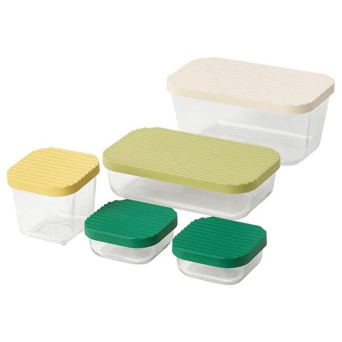 Набір харчових контейнерів IKEA HAVSTOBIS 5 предметов 30559275 Різні кольори