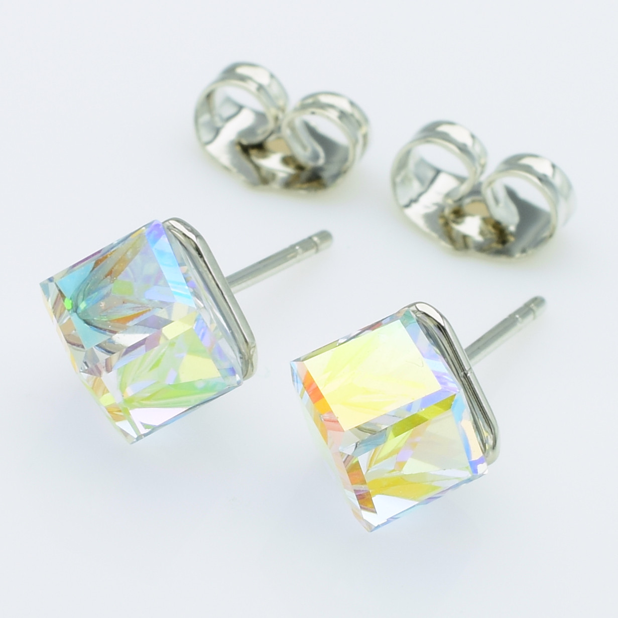 XUPING Сережки Родій Камені Swarovski Висота 0.9см, Ширина 0.8см