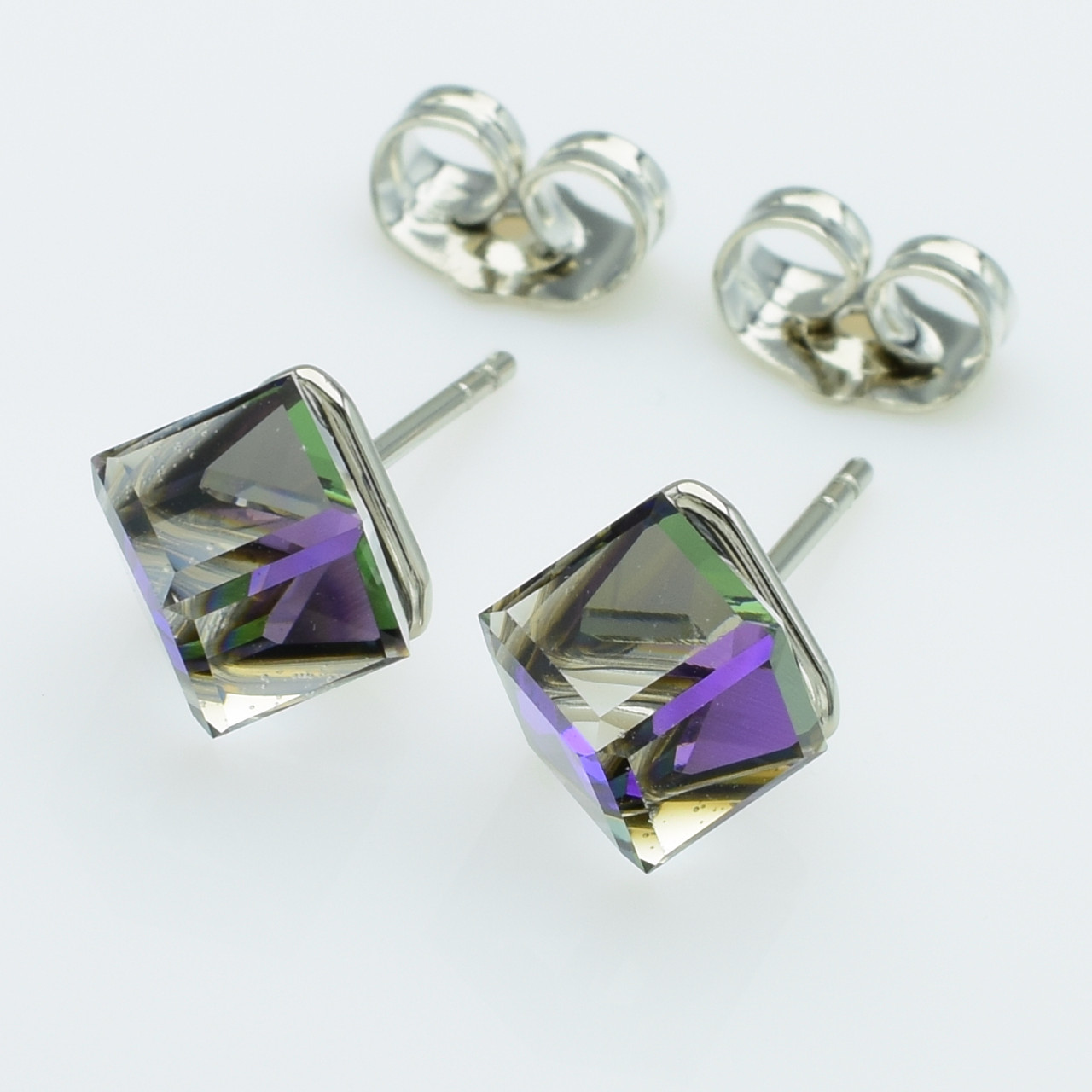 XUPING Сережки Родій Камені Swarovski Висота 0.9см, Ширина 0.8см