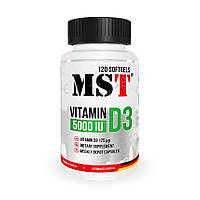 Витамін Д3 MST® Vitamin D3 5000 IU 120 капсул, препараты для иммунной системы, витамины для взрослых