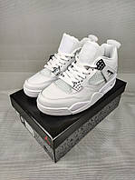 Кросівки Nike Air Jordan 4 All White Чоловічі 41-46