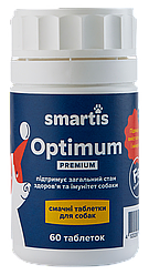 Додатковий корм Smartis Optimum Premium із залізом для собак, 60 табл.